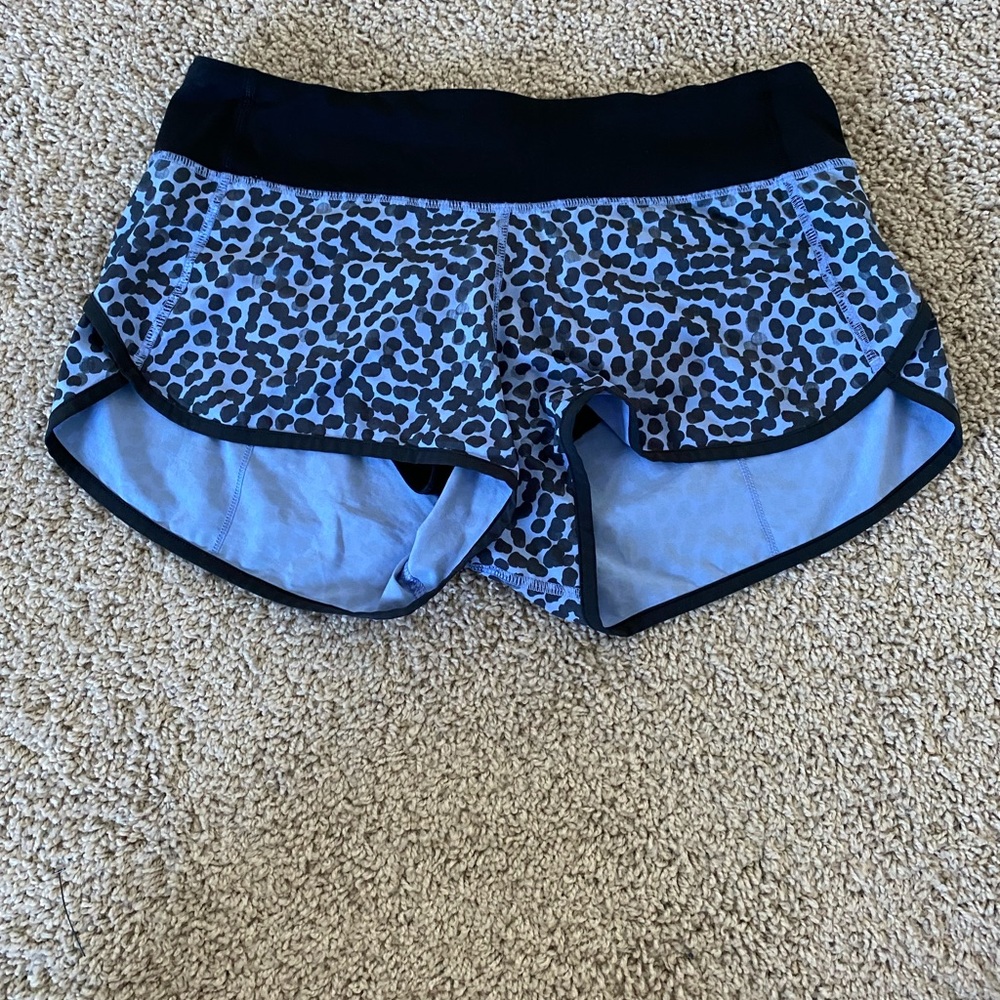 Lululemon Speed Up short blue and black
